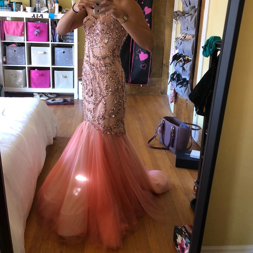 Terani Couture Size 2 Beaded Mermaid Gown - Picture 3 of 3